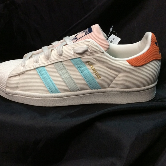 Adidas Superstar White Brick Red Blue - Picture 2 of 6